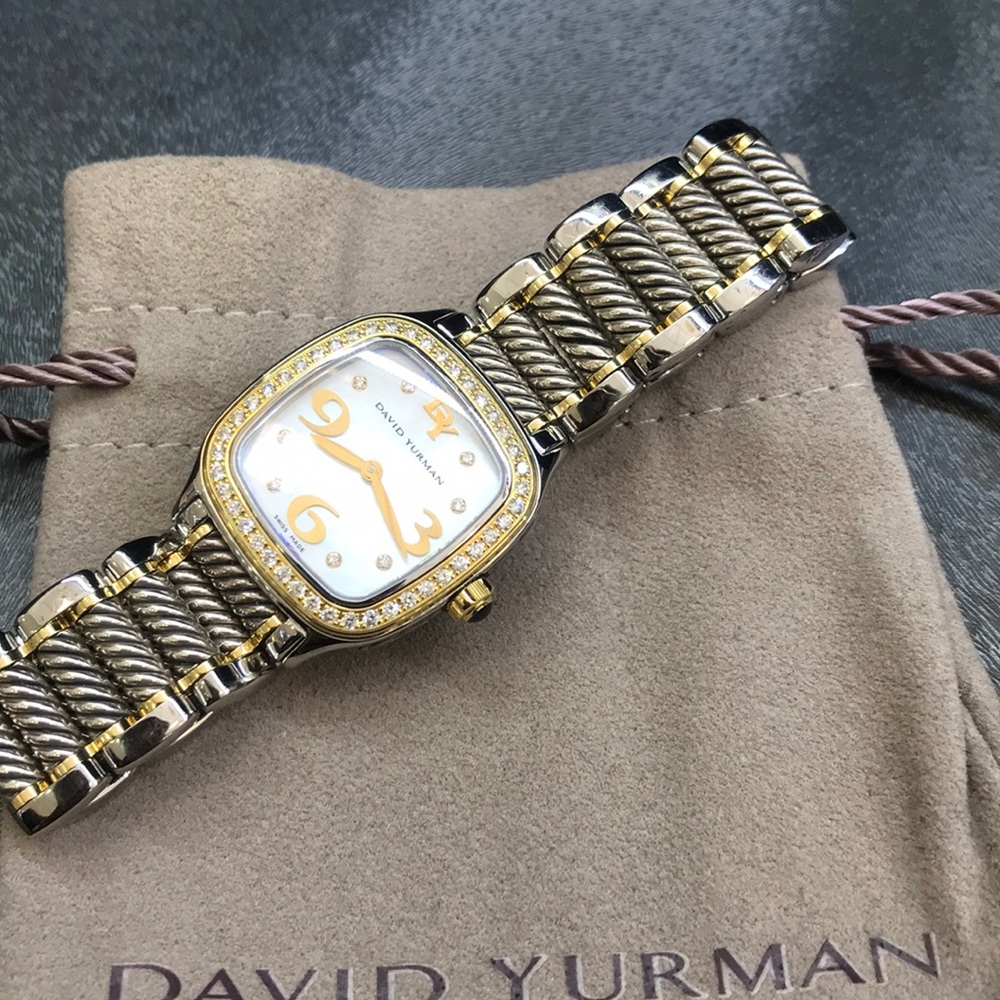 David Yurman Thoroughbred Watch 18K Gold &Diamonds